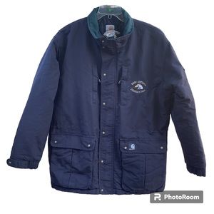Carhartt Mens Jacket XL Heavy Duty Coat NAVY Canvas Quilt Lined Unionist Vtg